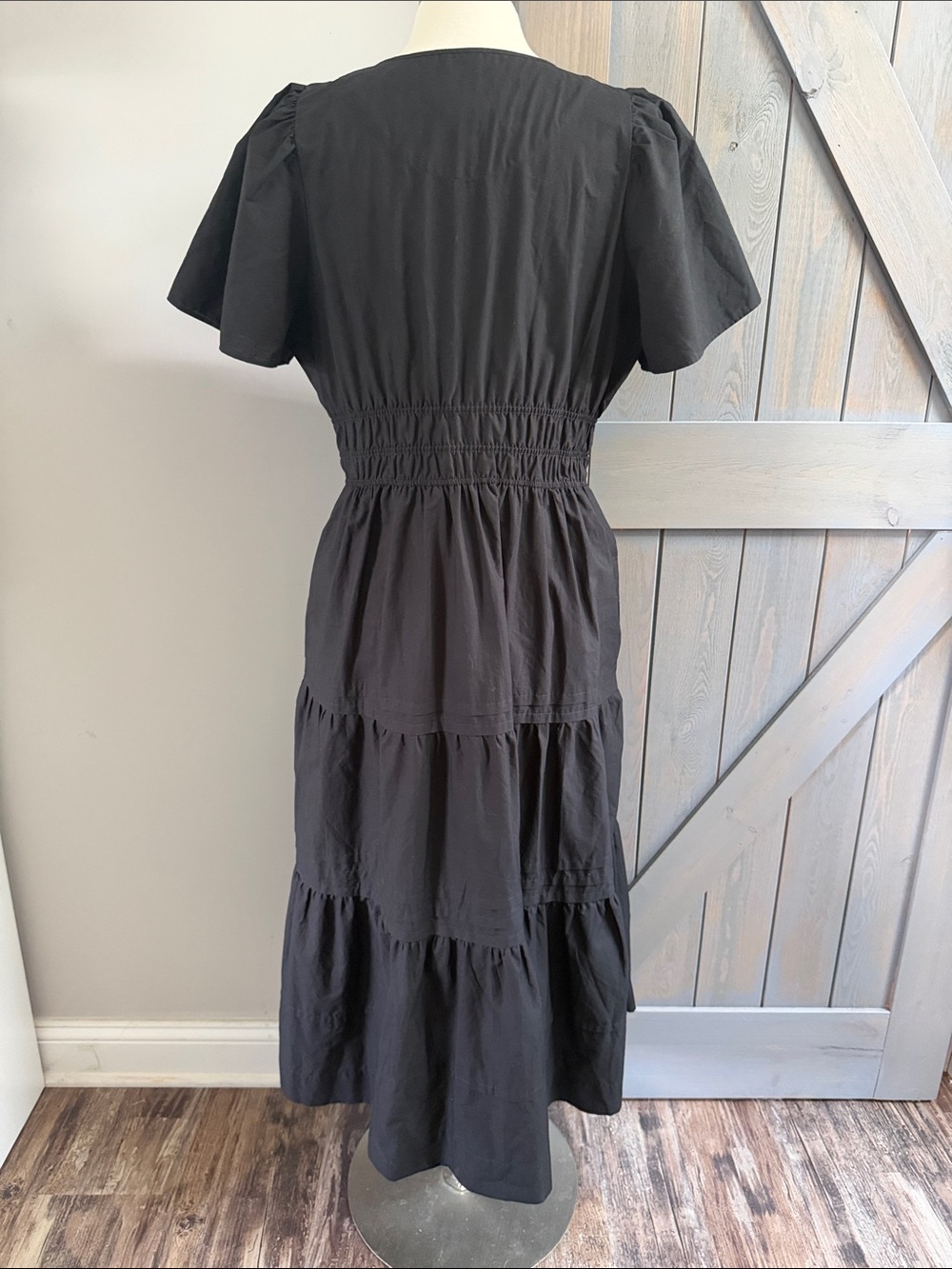 Anthropologie The Somerset Maxi Dress Black Size Large Petite - Picture 6 of 8